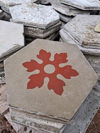 Cementine esagonali e decorate (non spedisco)