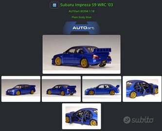 AUTOart 1:18 Subaru impreza S9 WRC ‘03 blue