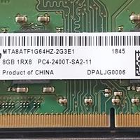 8Gb RAM DDR4 2400 MHz Sodimm Micron