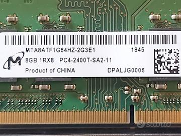 8Gb RAM DDR4 2400 MHz Sodimm Micron