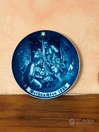 Piatto decorativo natalizio in porcellana