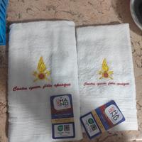 set asciugamani  vigili del fuoco