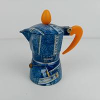 ☕ Caffettiera vintage Newport – decoro jeans 👖