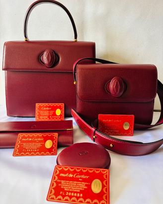 Set Vintage Must de Cartier Bordeaux Originale