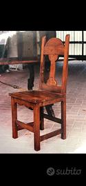 Sedie in massello di noce