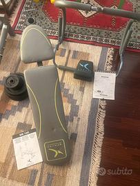 Panca palestra domyos + AB exerciser + pesi