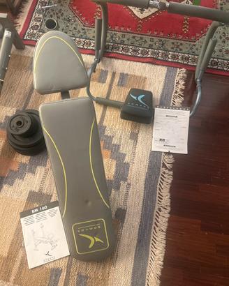 Panca palestra domyos + AB exerciser + pesi