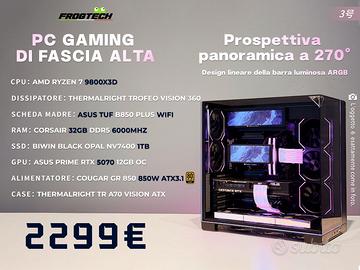 Pc da gaming NUOVO con 9800X3D 5070  e 32gb ddr5