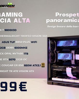 Pc da gaming NUOVO con 9800X3D 5070  e 32gb ddr5