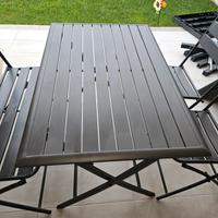 Tavolo in metallo colore grigio antracite