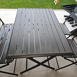 Tavolo in metallo colore grigio antracite