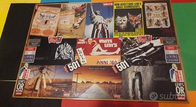 Quadro vintage pubblicitario jeans levi' s strauss