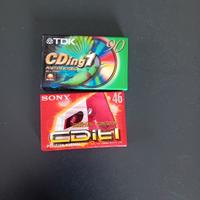 2 musicassette Sony + TDK vintage nuove