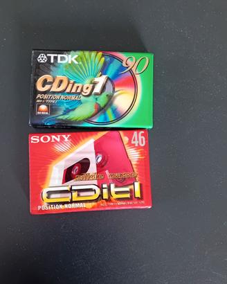 2 musicassette Sony + TDK vintage nuove