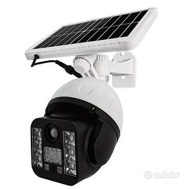 Telecamera finta con led, pannello solare sensore