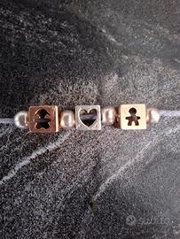 Charms leBebé "I Dadini" Oro Rosa e Argento 