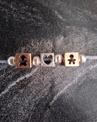 Charms leBebé "I Dadini" Oro Rosa e Argento 