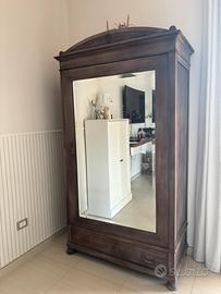 Armadio un anta con specchio e cassetto