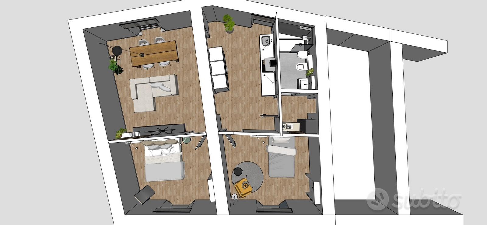 3-istabu dzīvoklis, 100 m²