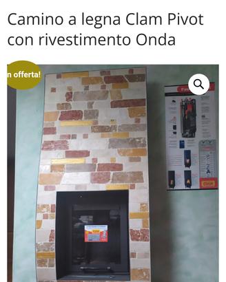 Camino a legna moderno CLAM - Trattabile 
