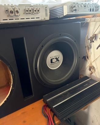 Cassone con 2 woofer da 38  hifonics cx