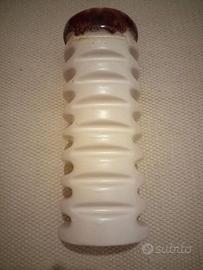 Vaso cilindrico in ceramica smaltata d'artista