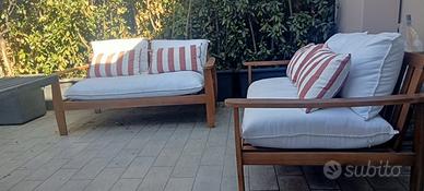 Divano esterno giardino/terrazzo teck