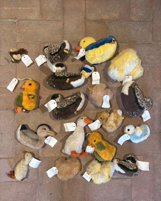 lotto 19 peluche steiff anatre e papere