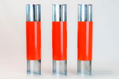 3 lampade da muro appliques vintage rosse stilnovo