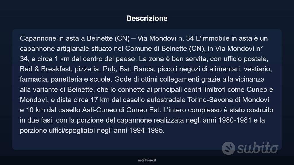 Immobile in asta di 1273 m² a Beinette - Vista 5