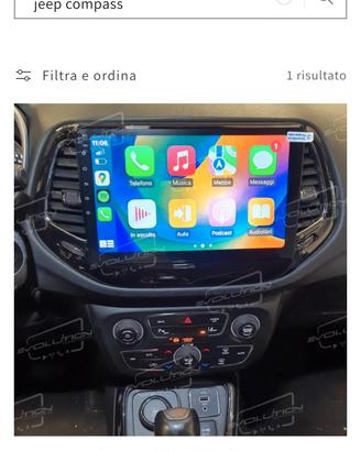Carplay ed Android auto per Jeep Compass 