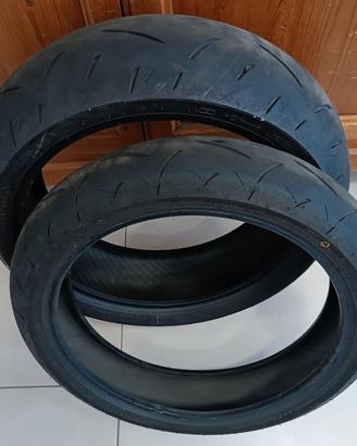 Treno gomme moto Dunlop Roadsport2 180/55 - 120/70