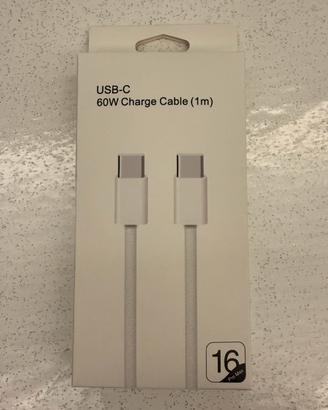 Cavo USB-C 60W Ricarica Rapida 1m Nuovo
