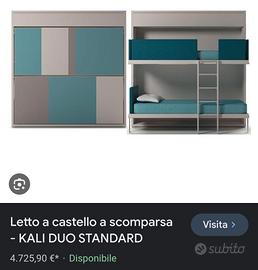 Letto castello a scomparsa Kali Duo con scrivania - Arredamento e Casalinghi  In vendita a Milano