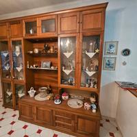 mobile da Sala anni 80 con tavolo e sedie 