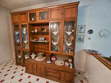 mobile da Sala anni 80 con tavolo e sedie 