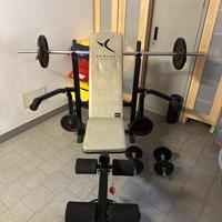 Mini palestra completa, panca +pesi