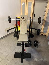 Mini palestra completa, panca +pesi