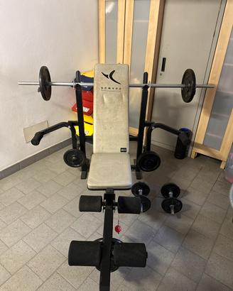 Mini palestra completa, panca +pesi