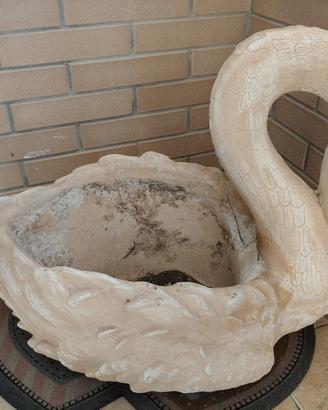 Vaso cigno portavaso per esterno/interno