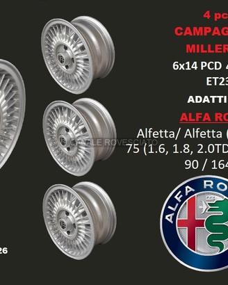 Cerchi CAMPAGNOLO MILLERIGHE 14 4X98 alfa Romeo