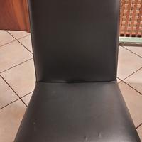 6 sedie in similpelle nera