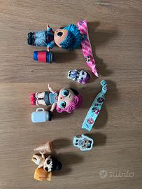 Due bamboline LOL più una baby e accessori
