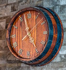 Orologio da parete artigianale in legno 