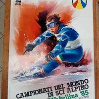 Poster vintage firmato– Campionati del Mondo di Sc