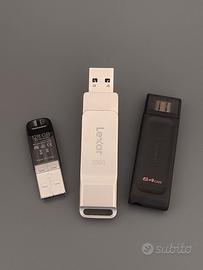 Lotto 3 Chiavette USB 448GB Totali | Testate