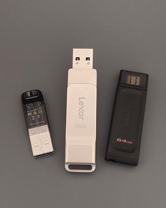 Lotto 3 Chiavette USB 448GB Totali | Testate