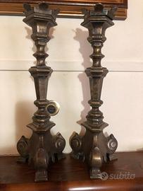 Coppia portaceri bronzo