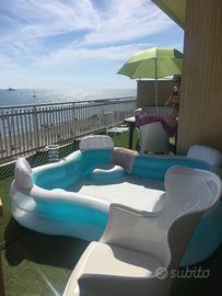 Ostia ponente attico fronte mare locaz transitoria