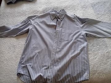 Camicia BOGGI XXL a righe bia-azz  Collo button do
